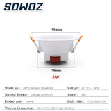 Indoor lighting LED Downlight WiFi smart 5W 7W 9W RGB Dimming Round Spot Light AC110-240V led decorative lamps of Ceiling lights