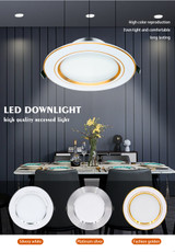 LED Downlights 10pcs/lot 5W 9W 12W Led Ceiling Light 15W 18W Recessed Round Led Panel Light 220V LED Spot Light Indoor Lighting