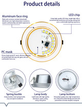 LED Downlights 10pcs/lot 5W 9W 12W Led Ceiling Light 15W 18W Recessed Round Led Panel Light 220V LED Spot Light Indoor Lighting