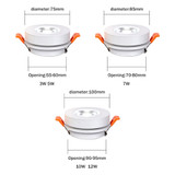 Slim Ceiling lamp Dimmable LED Downlight 5W 7W 10W 12W Round Recessed Lamp Foldable and 360 degree rotatable LED Spot Lighting