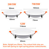 LED Downlight 3W 5W 7W 9W 12W recessed ceiling led Warm White Cold White led ceiling lamp Bedroom Kitchen Indoor Spot Light