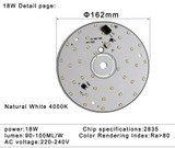 LED Bulb Lamp Chip 3W 6W 12W 18W AC 220V 240V  Smart IC No Need Driver DIY Natural White For led downlight led Spotlight beads