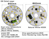 LED Bulb Lamp Chip 3W 6W 12W 18W AC 220V 240V  Smart IC No Need Driver DIY Natural White For led downlight led Spotlight beads