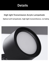 DBF 360 degrees Rotatable LED Surface Lamp Holder with Light Bulb Replaceable 7W 9W 12W Anti-Glare Surface Mounted Downlight