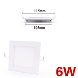 LED panel light Ultra thin Downlight lamp 3W 4W 6W 9W 12W 15W 18W 24W led ceiling recessed grid downlight slim round panel light