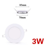 LED panel light Ultra thin Downlight lamp 3W 4W 6W 9W 12W 15W 18W 24W led ceiling recessed grid downlight slim round panel light