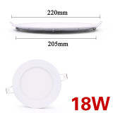 LED panel light Ultra thin Downlight lamp 3W 4W 6W 9W 12W 15W 18W 24W led ceiling recessed grid downlight slim round panel light