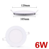 LED panel light Ultra thin Downlight lamp 3W 4W 6W 9W 12W 15W 18W 24W led ceiling recessed grid downlight slim round panel light