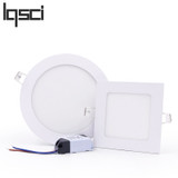 LED panel light Ultra thin Downlight lamp 3W 4W 6W 9W 12W 15W 18W 24W led ceiling recessed grid downlight slim round panel light
