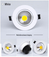 Led Downlight outdoor COB Dimmable  3w 5w 7w 10w 12w 15w  Led Ceiling Lamp Bulb Recessed downlights cob led spot light 1Pcs
