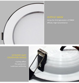 AC/DC 12V 110V Led Downlight 5W 7W 9W 12W 15W 18W Ceiling Recessed Grid Downlights Round Lamp