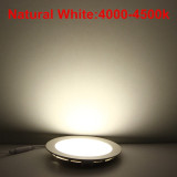 Dimmable Ultra thin 10pcs/lot 3W/4W/6W/9W/12W/15W/25W LED Ceiling Recessed Grid Downlight/Slim Round Panel Light