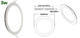 Dimmable Ultra thin 10pcs/lot 3W/4W/6W/9W/12W/15W/25W LED Ceiling Recessed Grid Downlight/Slim Round Panel Light