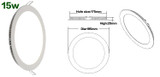 Dimmable Ultra thin 10pcs/lot 3W/4W/6W/9W/12W/15W/25W LED Ceiling Recessed Grid Downlight/Slim Round Panel Light
