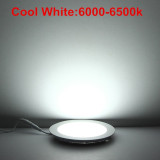 Dimmable Ultra thin 10pcs/lot 3W/4W/6W/9W/12W/15W/25W LED Ceiling Recessed Grid Downlight/Slim Round Panel Light