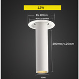 Modern Led Downlight 12W Long Tube Recessed In Ceiling Downlight Length 120mm 200mm Angle Adjustable Spot Lighting Led Spot Lamp