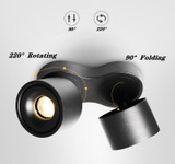 Dimmable Folding Rotating LED Downlights 14W 20W 24W COB LED Ceiling Spot Lights AC85~265V LED Ceiling Lamps Indoor Lighting