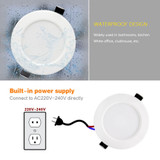Dimmable Waterproof LED Recessed Downlight 5W 7W 9W 12W 15W LED Spot Light Ceiling Lamp Home Lighting AC 220V For Bathroom lamp Dimmable Waterproof LED Recessed Downlight 5W 7W 9W 12W 15W LED Spot Light Ceiling Lamp Home Lighting AC 220V For Bathroom lamp