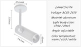LED wall lamp COB LED Downlights 5w 7w 9w Surface Mounted LED Ceiling Lamps Spot Light Rotation
