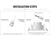 LED 4PCS Dimmable Waterproof LED Down lights 5W 7W 9W 12W 15W Downlight spot light Outdoor Ceiling Lamp For Bathroom Bulb