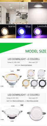 LED Downlight 10PCS Downlight 3w 5w spot led lights 3000k 4500K 6000K AC 220V-240V led Downlight Kitchen living room Indoor recessed lighting