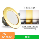 LED Downlight 10PCS Downlight 3w 5w spot led lights 3000k 4500K 6000K AC 220V-240V led Downlight Kitchen living room Indoor recessed lighting