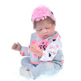 Lifelike Reborn Doll Cloth Body 22" 55 cm Realistic Sleeping Girl Princess Lovely Baby Dolls For Kid Birthday Gift Toddler Toy