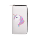 OSWEGO Cartoon Printed Unicorn Women Long Wallet Female Long Clutch Zipper Coin Purse Card Holder Phone Bag Portefeuille femme