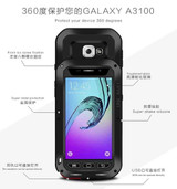 Original LOVE MEI Capa For Galaxy A3 A5 2017 Waterproof Powerful Metal+Silicone Case for SAMSUNG Galaxy A3 A310 A5 A500 A7 S7 S8