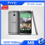 Original HTC One M8 Unlocked GSM 3G 4G 3 Cameras Android 5.0 Quad core RAM 2GB 32GB Mobile Phone 5.0" 4MP refurbished EU ver