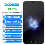 Original DOOGEE X9 Pro 4G Mobile Phones Android 6.0 2GB RAM 16GB ROM MTK6737 Quad Core Smartphone Dual SIM 5.5 inch Cell Phone