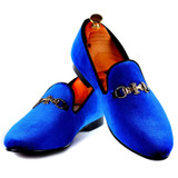 Harpelunde Buckle Strap Men Wedding Shoes Red Velvet Loafers Comfortable Flat Shoes Size 7-14