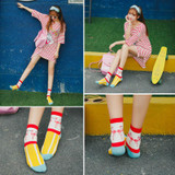 Harajuku Women Funny Socks Cartoon Animal Flamingo Cute Socks bird Cotton Short Anke Sock Skate Socks skarpetki damskie Sokken