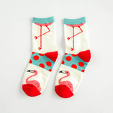 Harajuku Women Funny Socks Cartoon Animal Flamingo Cute Socks bird Cotton Short Anke Sock Skate Socks skarpetki damskie Sokken
