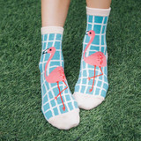 Harajuku Women Funny Socks Cartoon Animal Flamingo Cute Socks bird Cotton Short Anke Sock Skate Socks skarpetki damskie Sokken