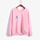 harajuku sweatshirt women 2018 korean style autumn husky puppy cute winter embroidery Shiba Inu puppies kawaii dog hoodies women