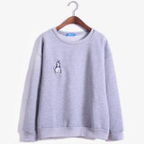 harajuku sweatshirt women 2018 korean style autumn husky puppy cute winter embroidery Shiba Inu puppies kawaii dog hoodies women