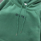 Harajuku Sweatshirt For Women 2018 Autumn Winter Fleece "OH YES" Letter Print Pullover Thick Loose Hoodies Female Casual Coat