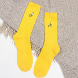 harajuku socks women New Cartoon Warm Cotton Socks fashion Fruit Embroidery Hosiery christmas socks chaussette femme