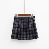 harajuku skirts womens 2017 korean summer style new plaid pleated skirt rock kawaii high waist fashion women clothing