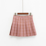 harajuku skirts womens 2017 korean summer style new plaid pleated skirt rock kawaii high waist fashion women clothing