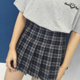 harajuku skirts womens 2017 korean summer style new plaid pleated skirt rock kawaii high waist fashion women clothing