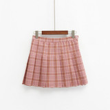 harajuku skirts womens 2017 korean summer style new plaid pleated skirt rock kawaii high waist fashion women clothing