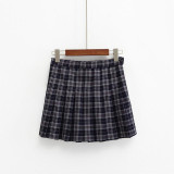harajuku skirts womens 2017 korean summer style new plaid pleated skirt rock kawaii high waist fashion women clothing