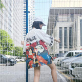 harajuku kawaii Vintage blouses 2017 fashion japanese novelty loose thin chiffon long-sleeved sun clothing kimono thin blouse