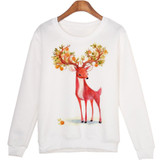Harajuku Hoody Women Casual Hoodies Cute Cartoon Cat Print Jumper Long Sleeve O-neck Sweatshirt For Women Hooded