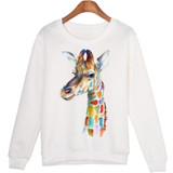 Harajuku Hoody Women Casual Hoodies Cute Cartoon Cat Print Jumper Long Sleeve O-neck Sweatshirt For Women Hooded