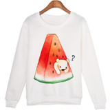 Harajuku Hoody Women Casual Hoodies Cute Cartoon Cat Print Jumper Long Sleeve O-neck Sweatshirt For Women Hooded
