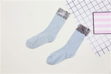 Harajuku Handmade Sequins Glitter Socks for Women Fashion Sexy Short Black Silver Paillette Socks Calcetines Mujer Chaussette