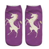 Harajuku emoji Unicorn Print 3D Socks Women Kawaii Low Cut Ankle Short Licorne Cute Funny Art Socks Hot Sale HO935223